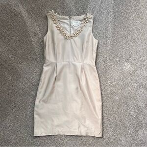 NWT Kate Spade Silk Pearl-Embellished Cream Dress Size 6